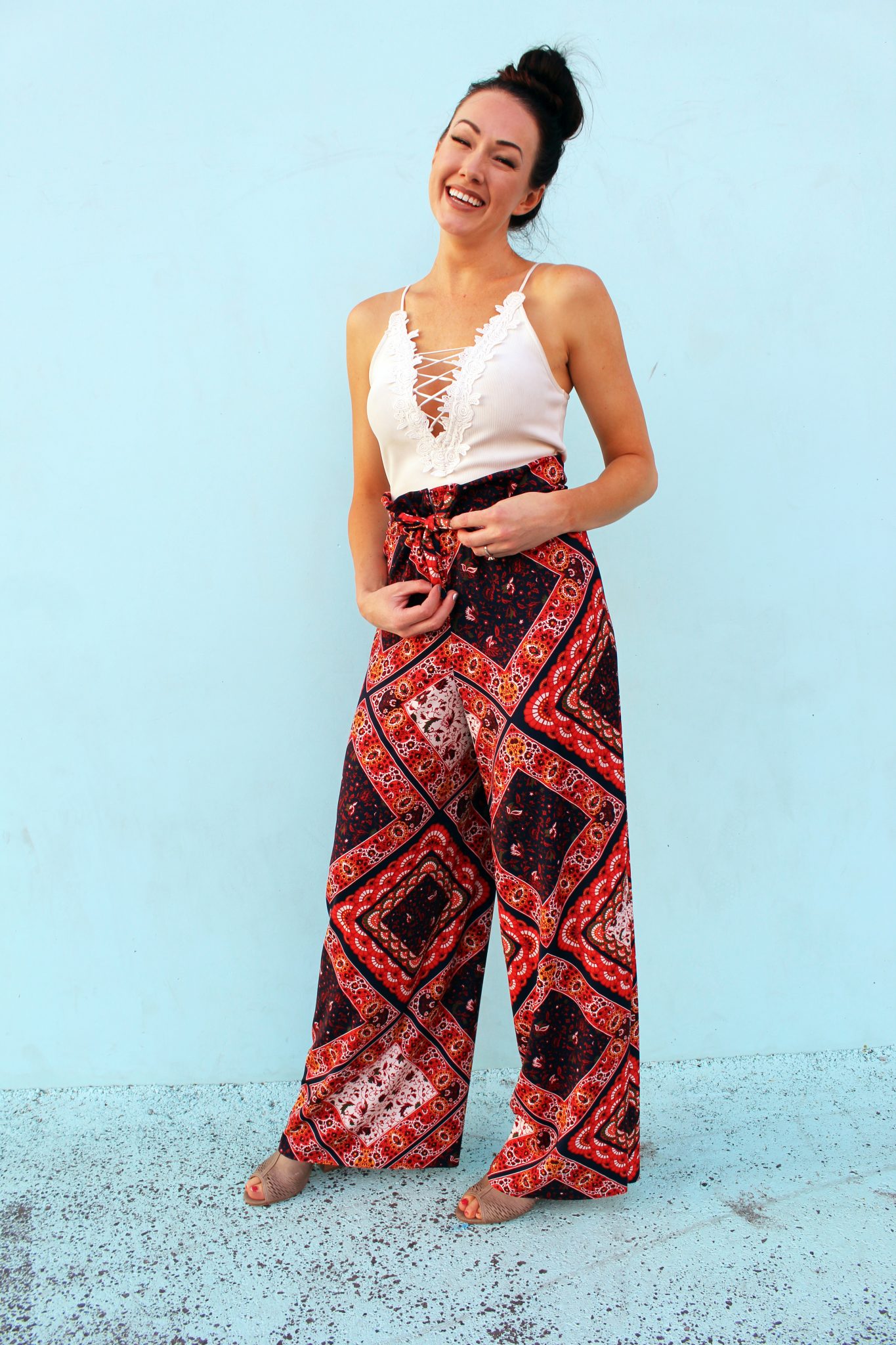 Easy DIY Wide Leg Paper Bag Pants